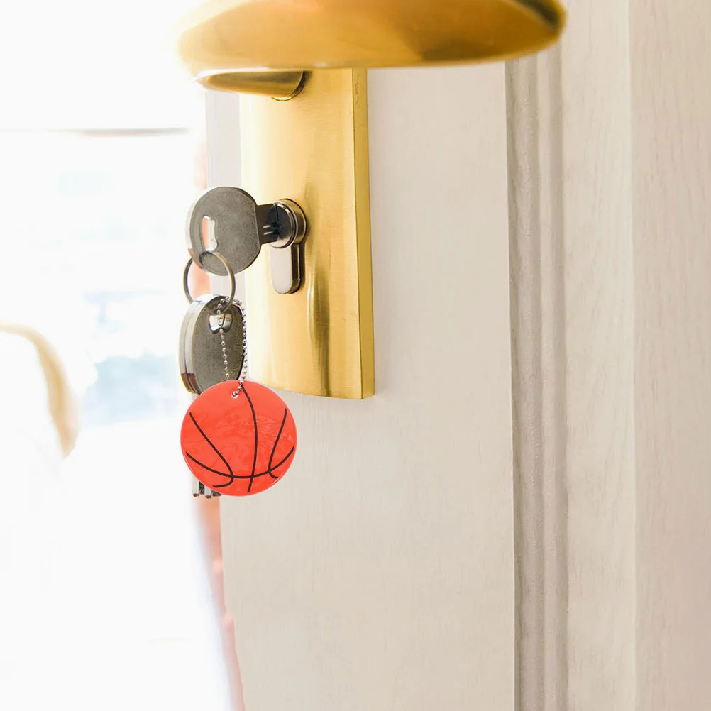 

8pcs Reflective Keychain Pendant Safety Ball Bag Bike Backpack Hanging Charm Plastic Reflector Decor For Keys Handbags Cycling