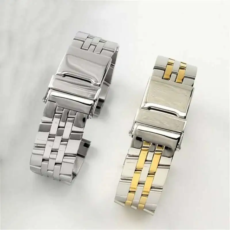 Superior 22Mm 24Mm Sier Gold 316L Stainless Steel Watchband Solid Screw Ks Bracelet Fit For BRL Superocean Chronomat Watch - view 5