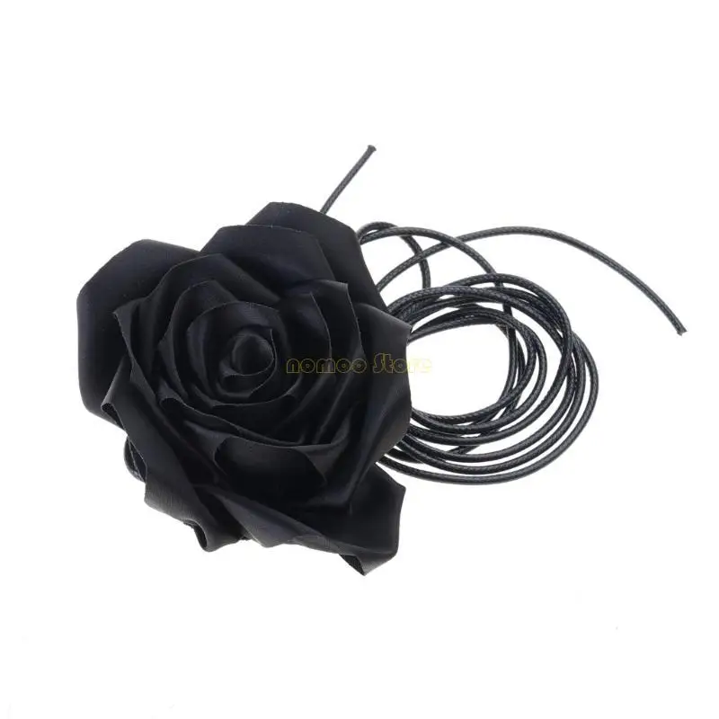 31BF Delicate Bohemian Waist Rope Flower Decors Braided Belt for Lady Dress Skirt