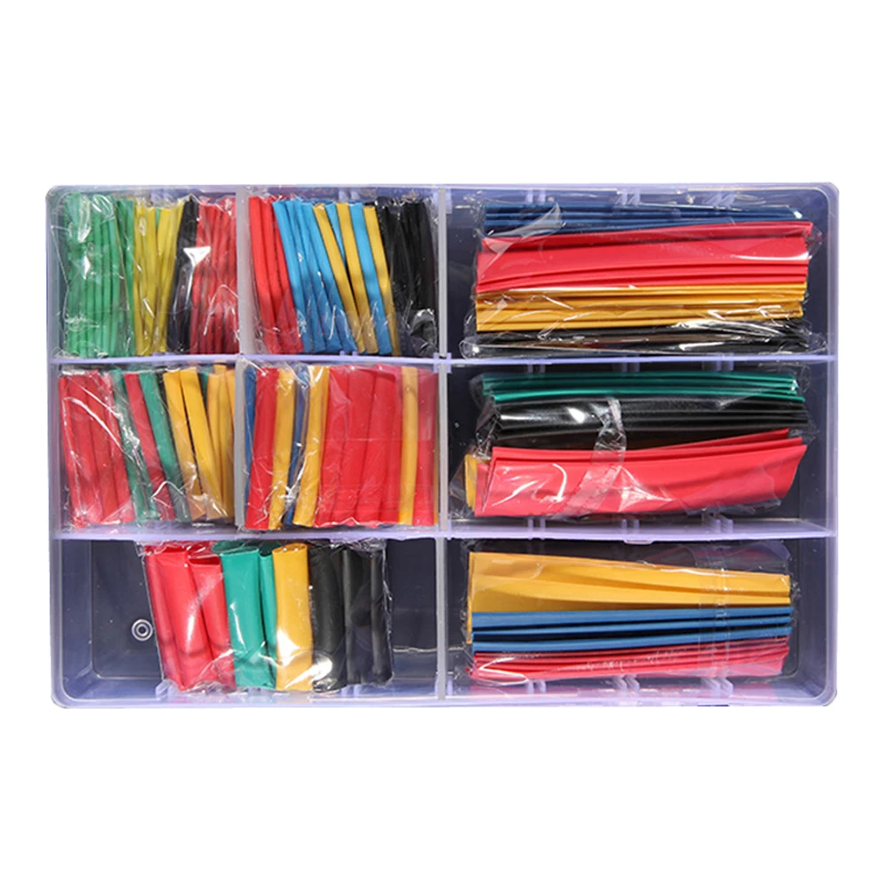 127/164 Pcs guaina termorestringente Kit assortimento tubo tubo collegamento elettrico cavo avvolgimento filo elettrico restringimento impermeabile