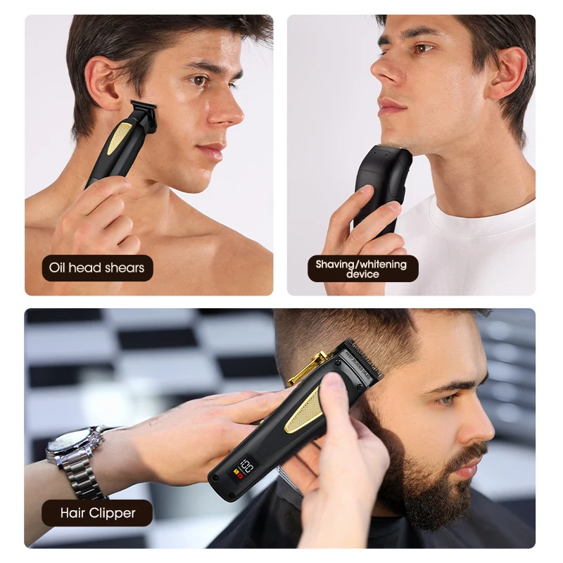 مجموعة Resuxi 949 الجديدة المهنية لقص الشعر وتشذيب الشعر ومجموعة أدوات الحلاقة للرجال