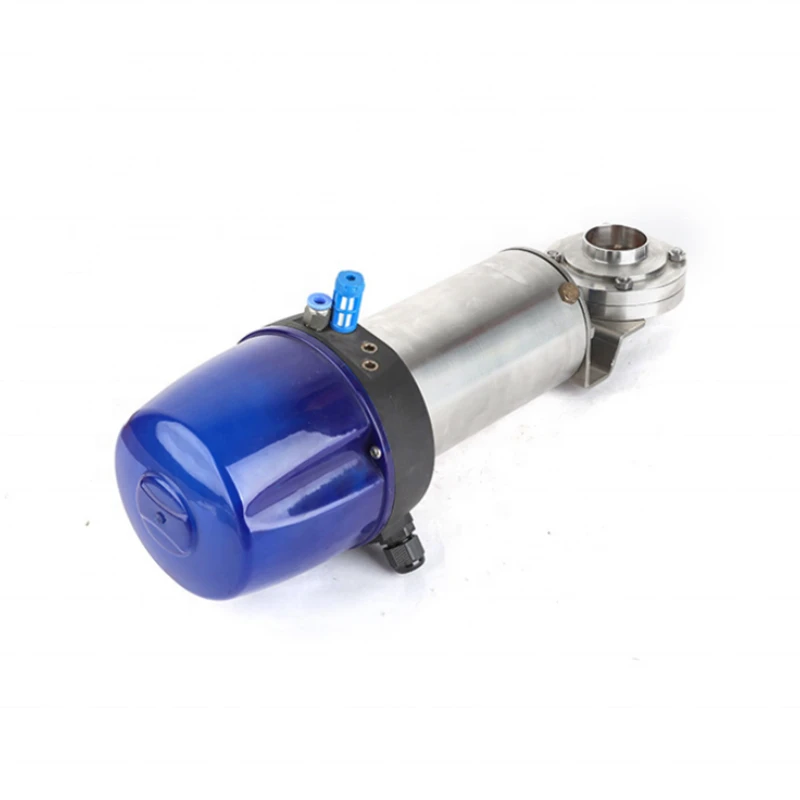 

Sanitary Stainless Steel Pneumatic Actuator Butterfly Valve With Control Head