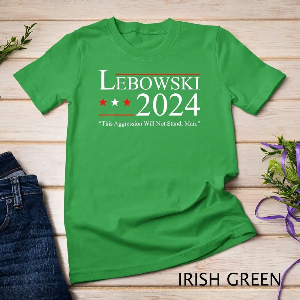 Lebowski-Unisex Engraçado T-Shirt, Bandeira Bandeira, Eleição, 2020, Engraçado, Nome, Lebowski