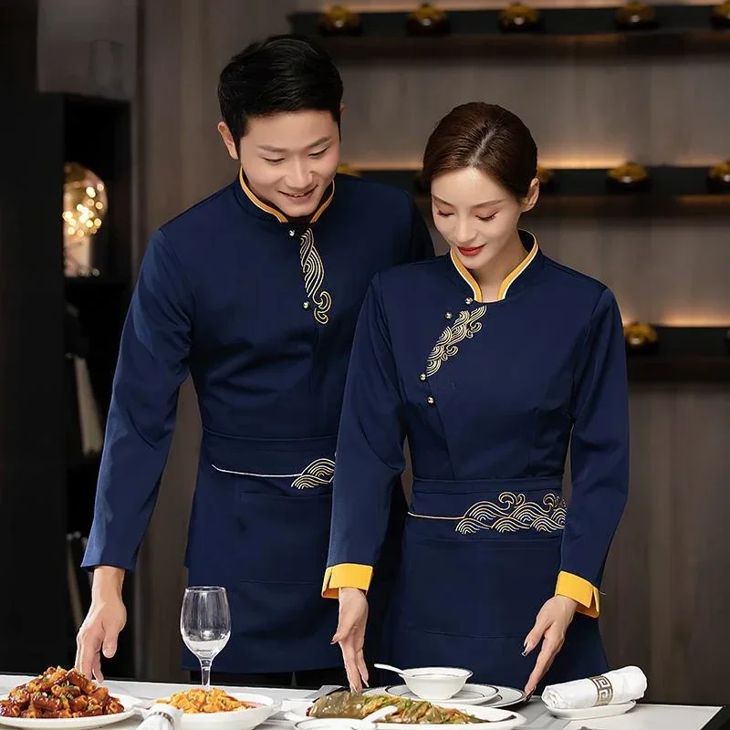uniformes-de-serveur-vetements-de-travail-pour-la-restauration-rapide-tenues-pour-femmes-uniformes-de-serveuse-pour-restaurants-chinois-et-hotels-combinaisons-hauts-de-serveur-a-manches-longues-pour-barbecues