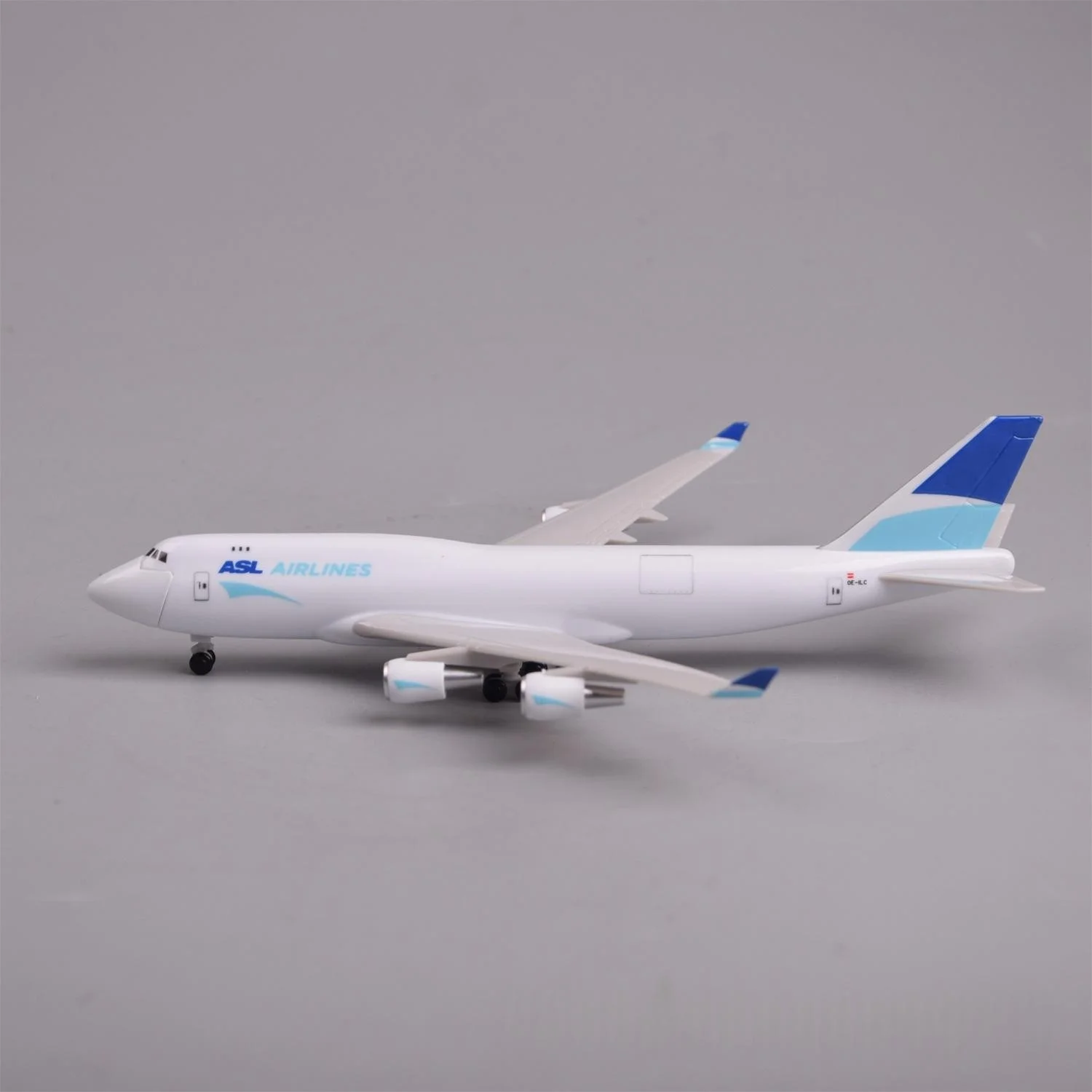 ASL AIR Cargo B747-400 Hatches Can Be Opened 20cm Scale Aircraft Model ABS Collectible Miniatures Airplane Displays Gift
