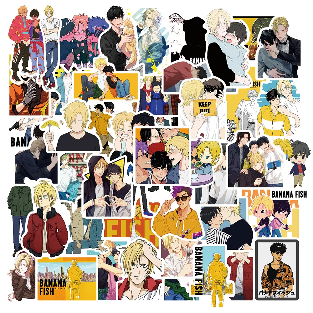 10/30/50pcs BANANA FISH Anime Stickers Ash Lynx Cartoon Sticker DIY Notebook Phone Case Suitcase Classic Cool Manga Decals Decor