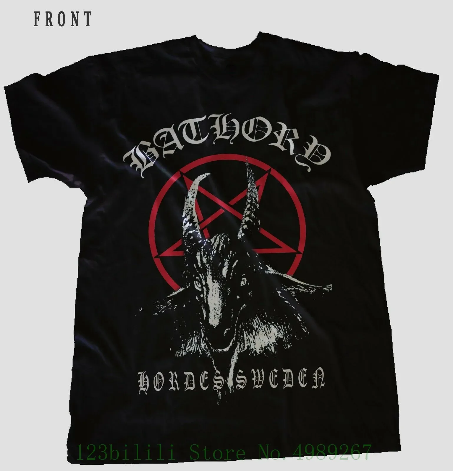 Bathory Black Metal Venom Mayhem Black Oversized T Shirts For Men Clothes 100% Cotton Streetwear Plus Size Tops Tee