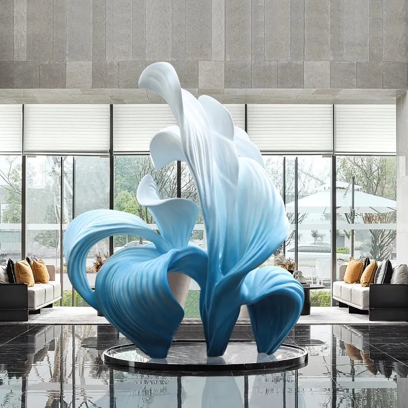 

Декоративные изделия из FRP для лобби отеля, украшения для входа в гостиную, крупная напольная скульптура, абстрактное художественное оформление.