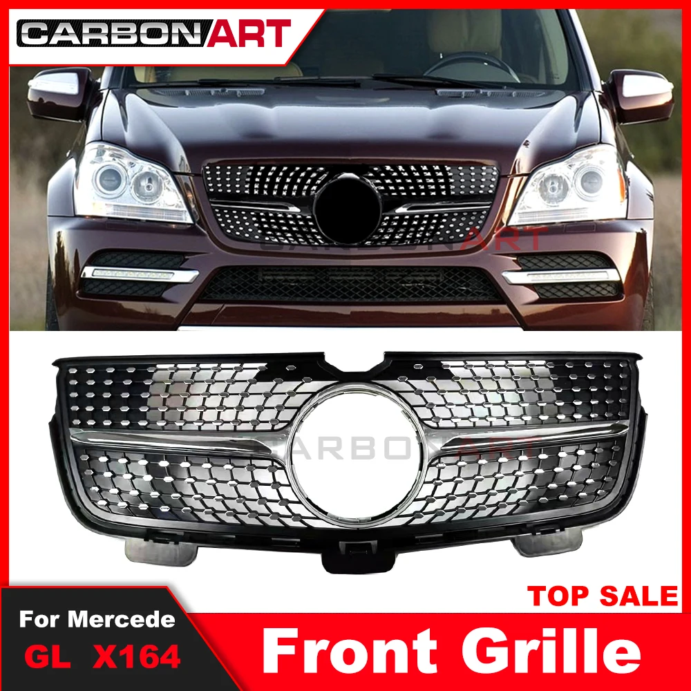 

Year 2007-2012 Front Bumper Grille For merced GL Class X164 Diamond Grid X164 Diamond Grid For GL450 GL 200 X164 Grille