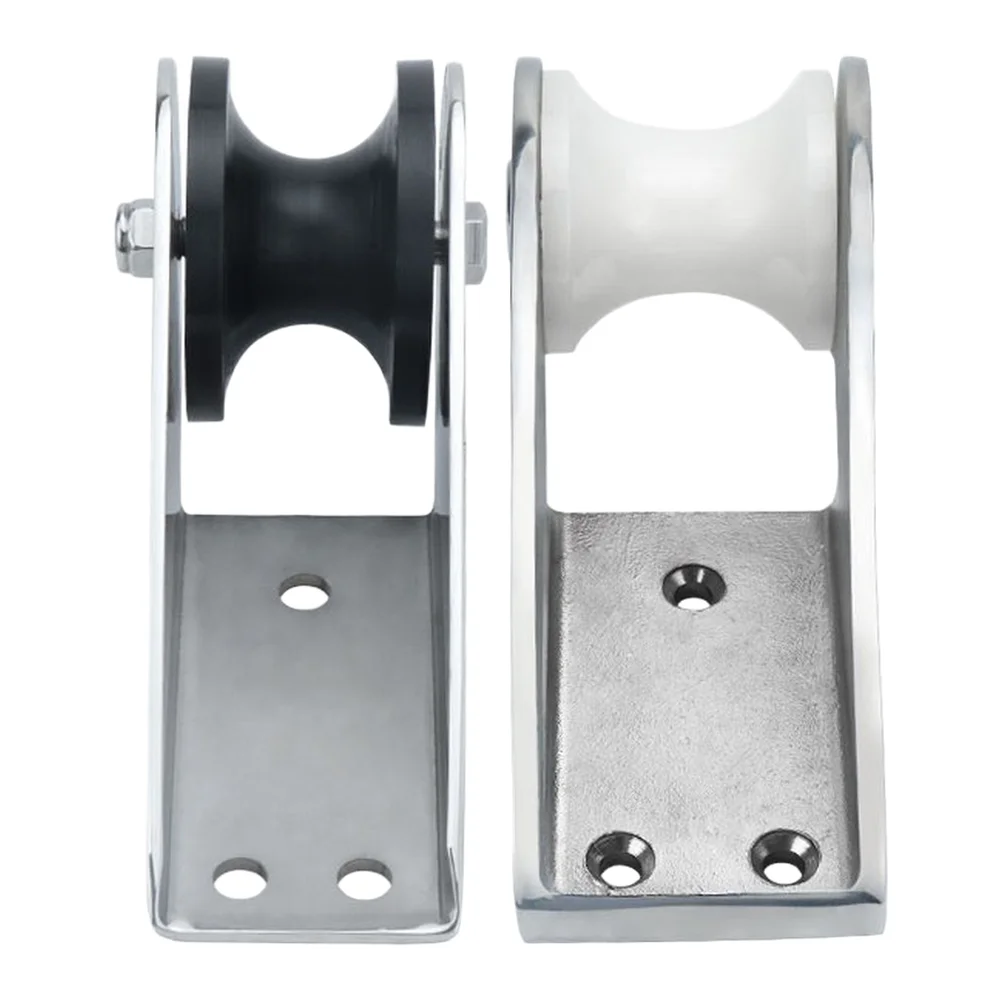 Cast White Anchor Bracket Chain Guide 316 Marine Stainless Steel Single Wheel Anti-rust For Saltwater Cast White