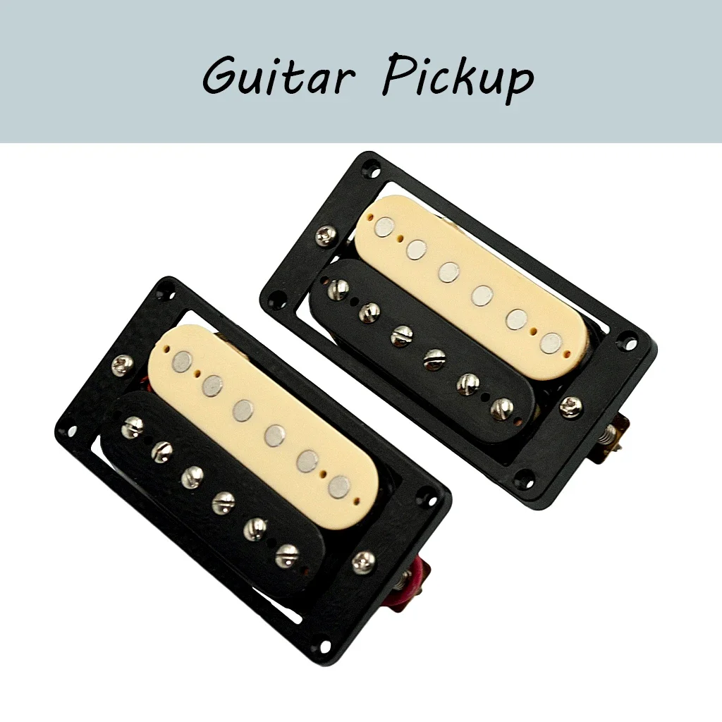 2PCS Guitar Pickup Zebra Faced Humbucker Double Coil Electric Guitar Pickups 50/52mm With installing Frame Guitar Accessories