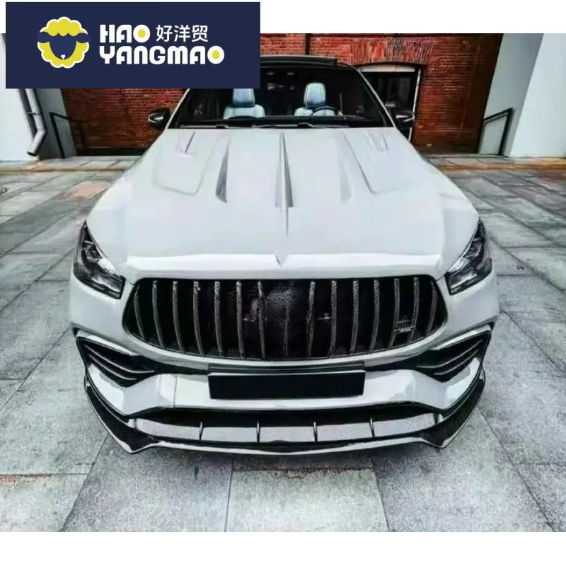 Suitable for-Grade FORBenz GLE53/GLE63 Coupe LD Style Carbon Fiber Front Lip Rear Diffuser Spoiler Body Kit Parts