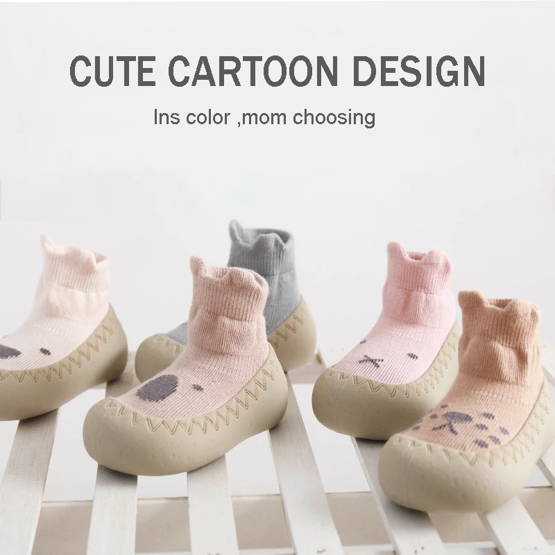 Spring And Summer Baby Shoes Soft Cartoon Baby Floor Socks Non-Slip Toddler Shoes Anti Drop Soft Soled Newborn Shoes