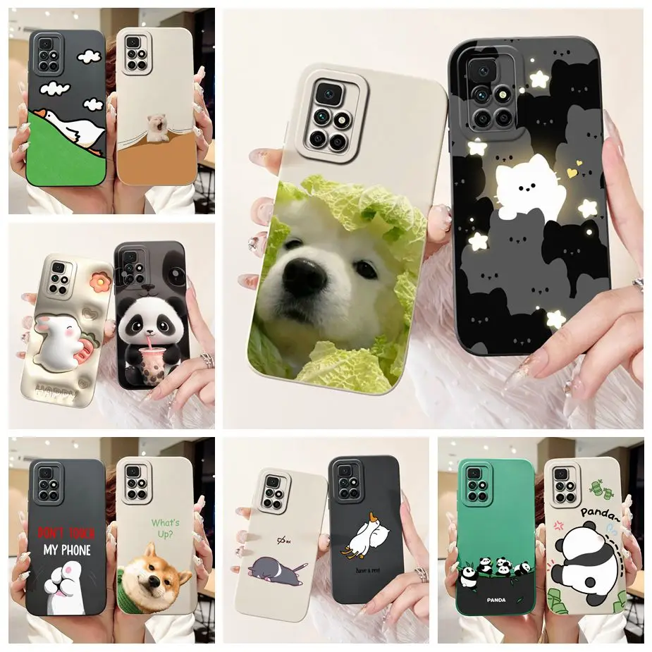 For Xiaomi Redmi 10 Case Cute Dog Cartoon Cover Full Camemas Protection Phone Case For Xiaomi Redmi 10 Prime Redmi10 Soft Fundas