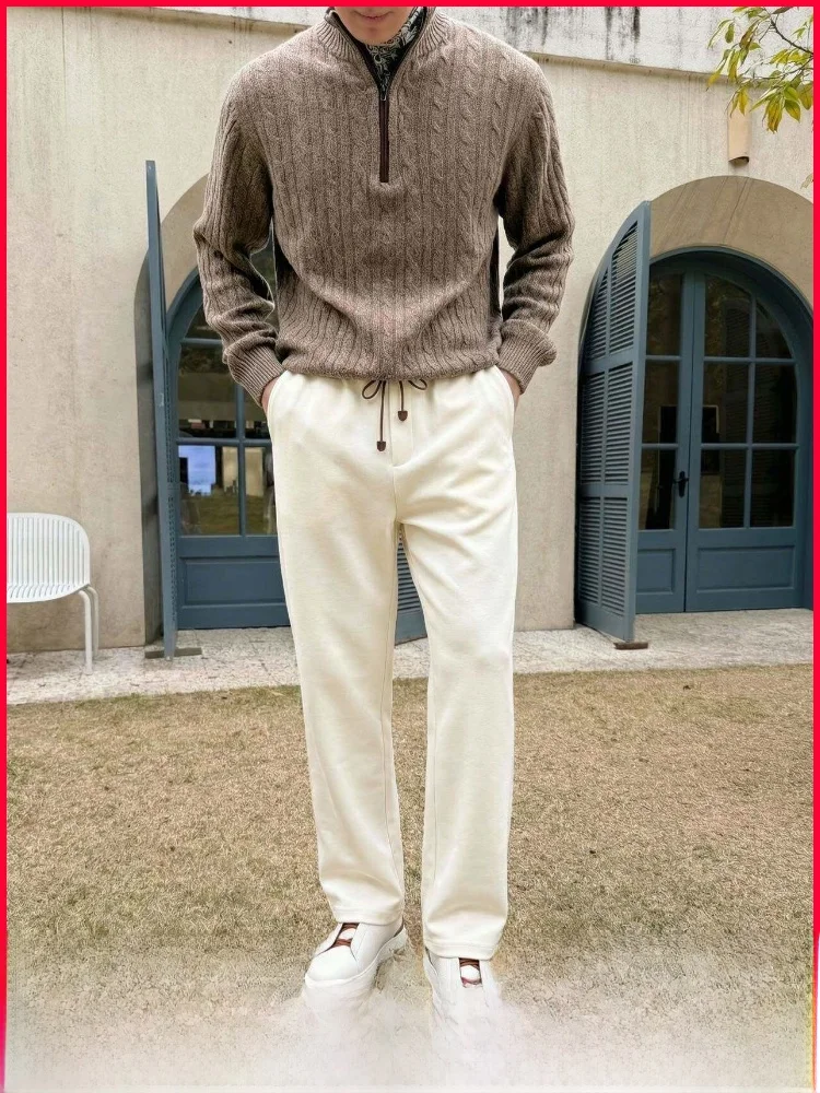 

Luxury Seven Fabrics Gold Ratio Men's Acetate Lyocell Modal Cotton Wool Casual Pants Straight Leg Non Ironing Skin Friendly B...