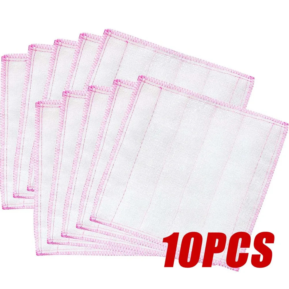 3/5/10Pcs Kitchen Towels Cotton Dishcloth Super Absorbent Non-stick Oil Reusable Cleaning Cloth Kitchen Daily Dish Towels