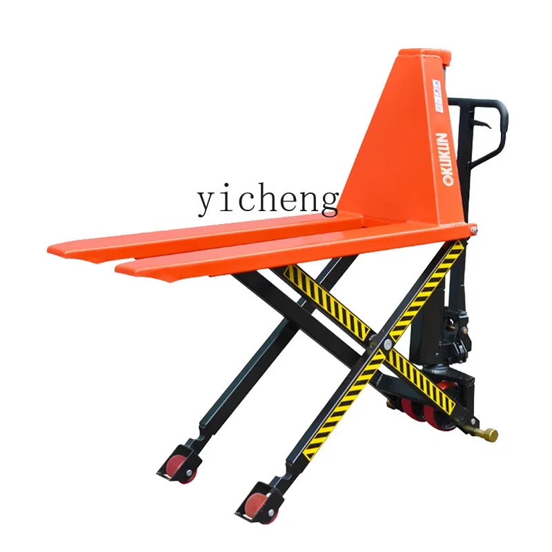 

ZK forklift manual high lift truck, high lift hydraulic scissor lift truck