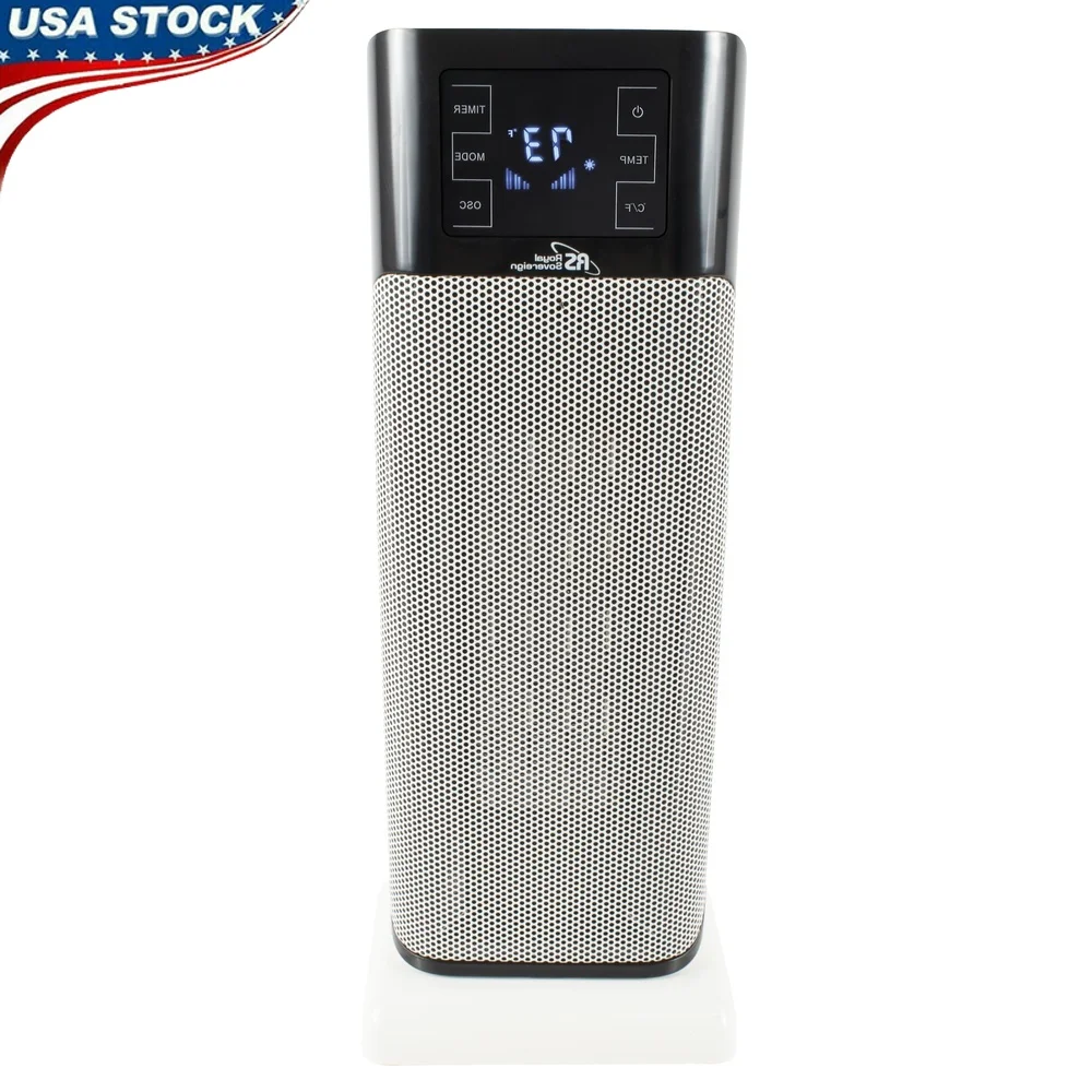 22 インチデジタル振動セラミックタワーヒーターリモコン付き LCD ディスプレイ 9 時間タイマー過熱保護屋内使用