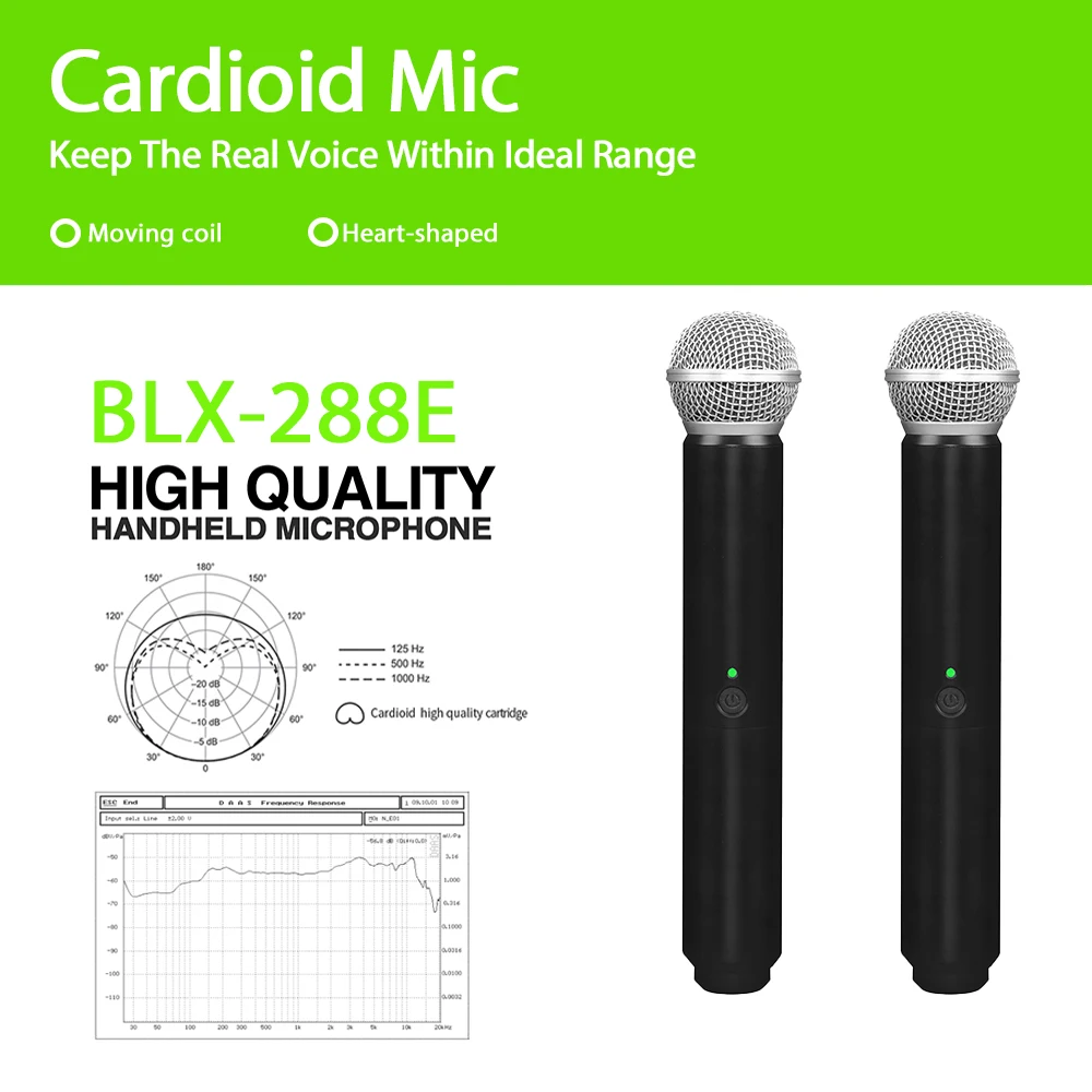 BLX288E/BETA58A Wireless Vocal Microphone UHF System Handheld Dynamic Microfone For Karaoke Stage Performance Church Speech