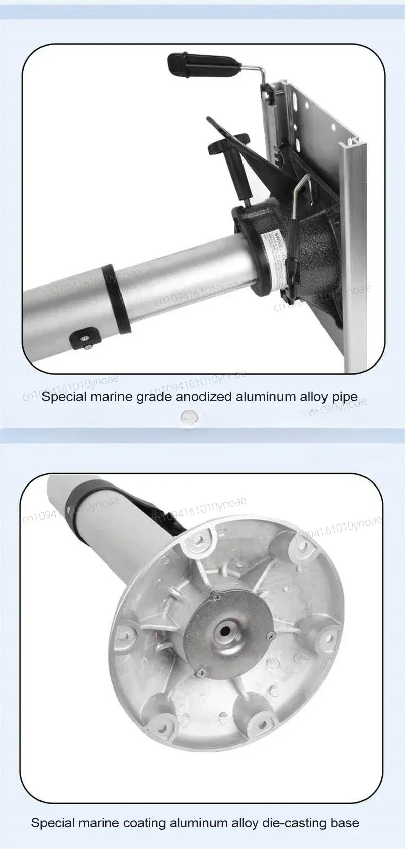 Pedestal de assento de barco de liga de alumínio 2025, altura ajustável 13-18 polegadas NOVO