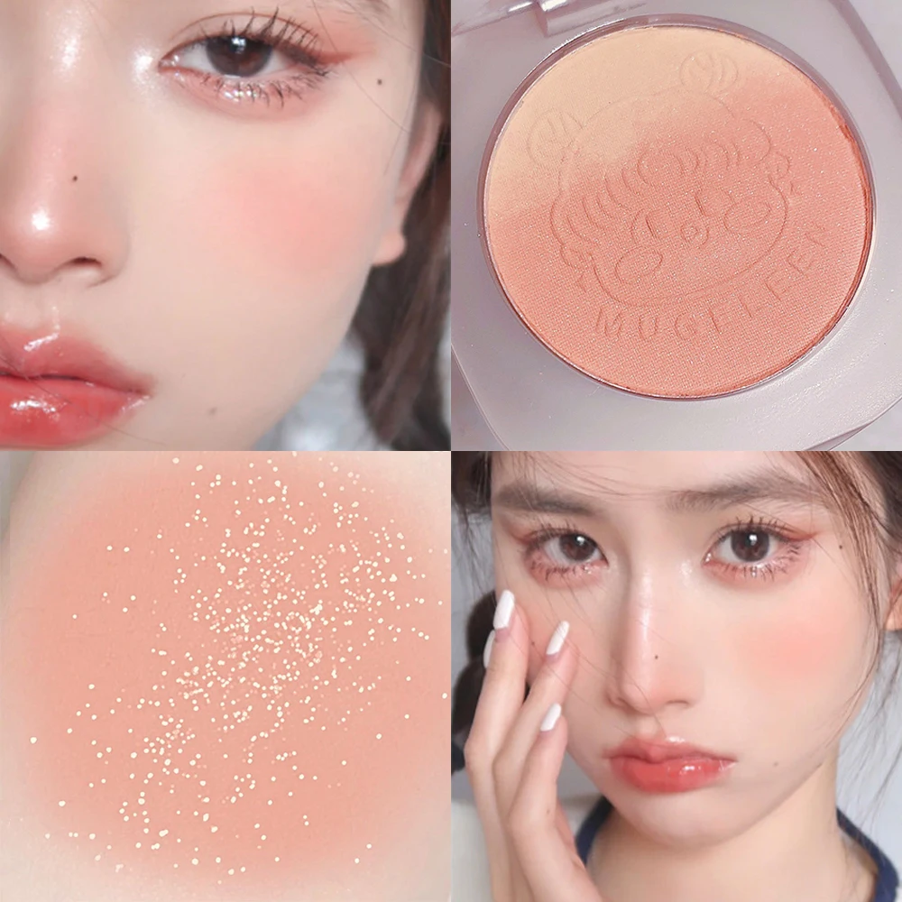 1pcs Monochrome Blush Palette Face Mineral Pigment Cheek Blusher Powder เครื่องสําอางค์ Natural Contour Shimmer Highlight Cream Palette