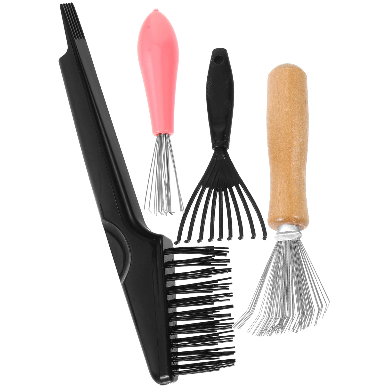 

4pcs Hairbrush Cleaner Tool Comb Rake Curling Cleaning Claw Pet Hair Remover Portable Wood Practical Claws For