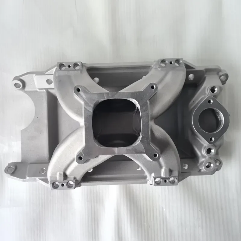 【Durable Practical Daria】 318-340-360 Chrysler Single Plane Aluminum Satin Carburetor Intake Manifold