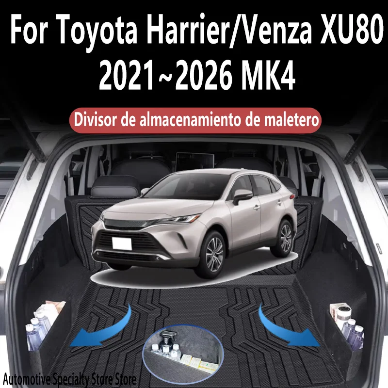 For Toyota Harrier/Venza XU80 2021~2026 25 MK4 Multifunction Trunk Storage Partition Storage Auto Interior Parts Car Accessories