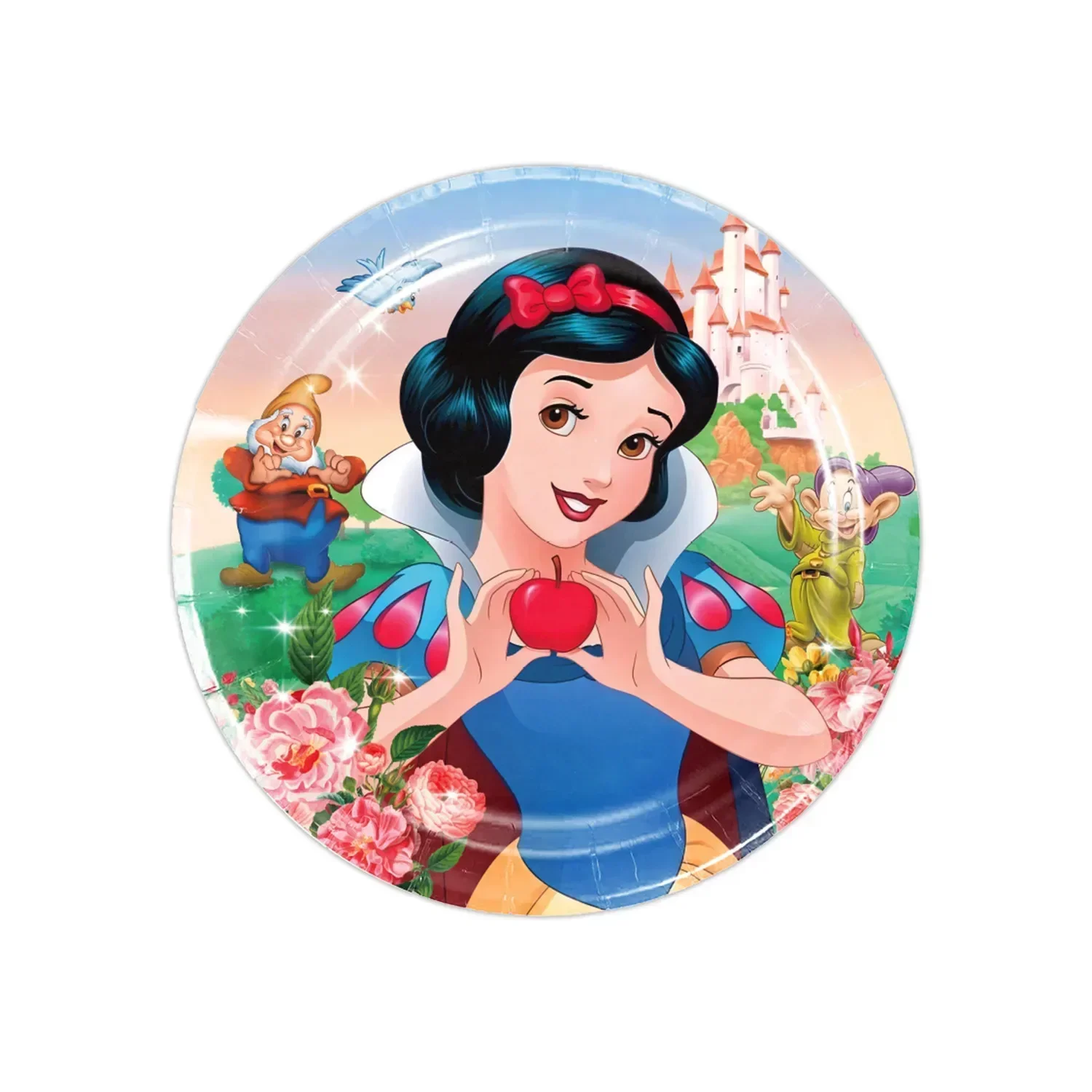 Princess Snow White Birthday Party Decorations Supplies Disposable Tableware Sets Girl Party Cups Plates Tablecloth Decor