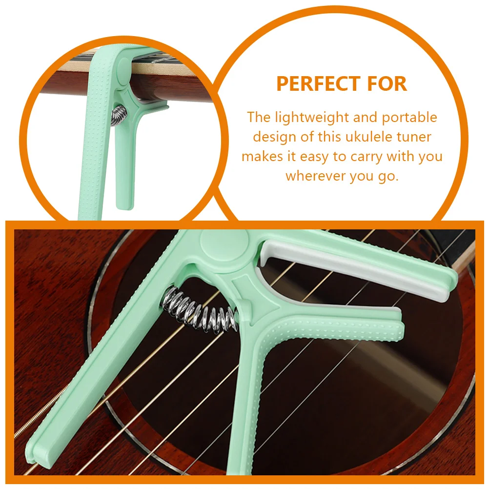 

Universal For Electric Acoustic Classical Ukulele Anti-Slip Adjustable Plastic Silicone Tuner Clip Durable High Strength Easy
