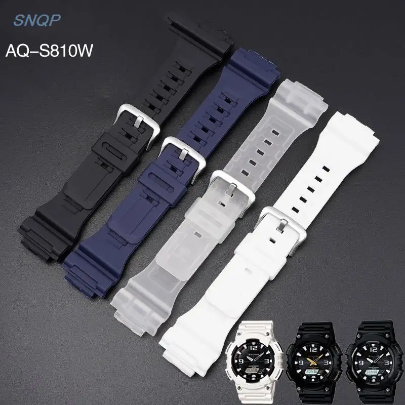 Strap for Casio G-SHOCK AQ-S800/AQ-S810W SGW-400H/300H/500H W-735H AE-1000W/1200/1300 Rubber Silicone Watch Band Accessories