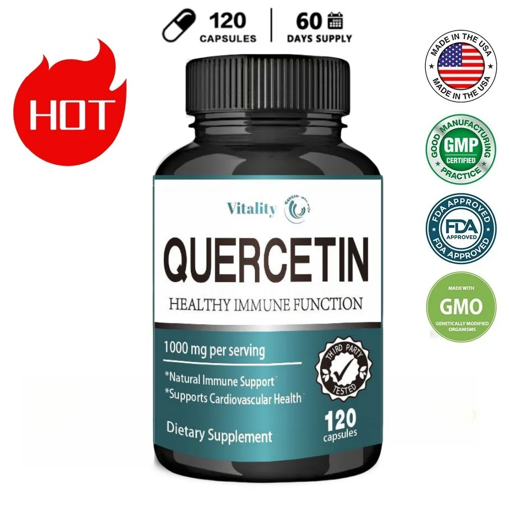 Vitaliteit Quercetine Capsules - Antioxidant, Ondersteunt Immuunsysteem En Cardiovasculaire Gezondheid