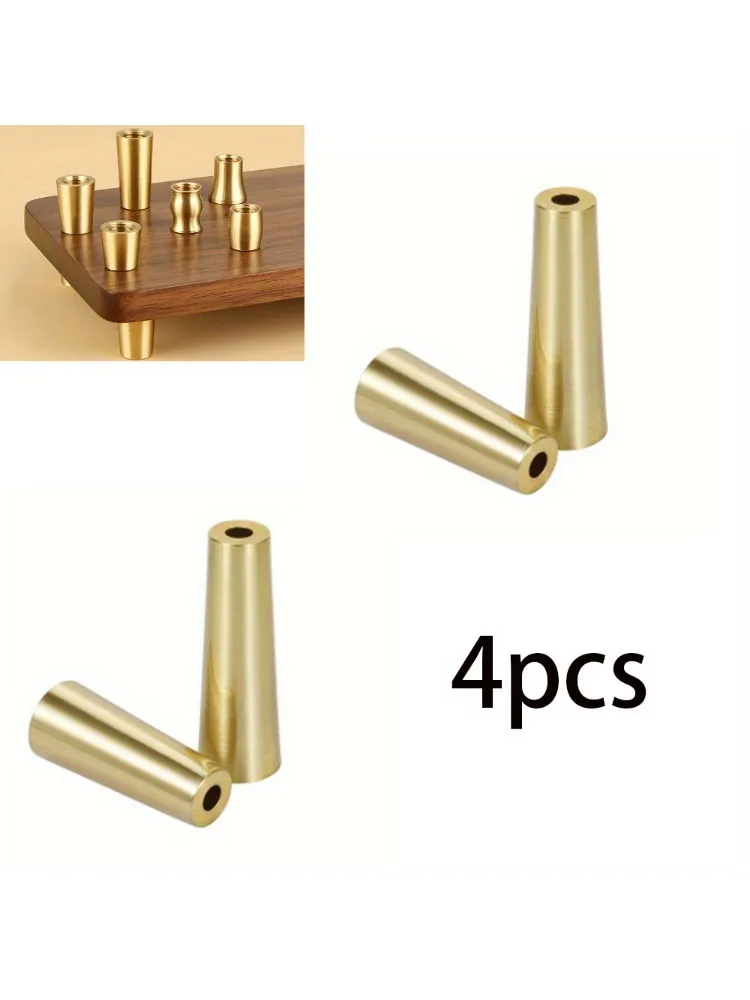 4pcs 100mm Furniture Iron Foot Cover Copper Tip Table Chair Cylinder/Conical Cap Protector Bottom Safety Mat Iron Foot Cover