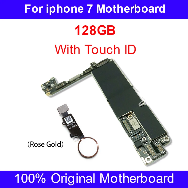 Original Motherboard For IPhone 7  Motherboards No ID Account Logic Board Mainboard With Touch ID Motherboard Mainboard