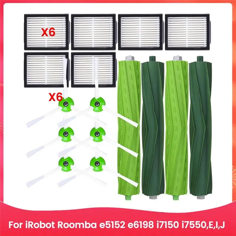 

Запасные части ABIY для Irobot Roomba E5152 E6198 I7150 I7550, серии E, I, J, основная и боковые щетки, фильтры HEPA, аксессуары