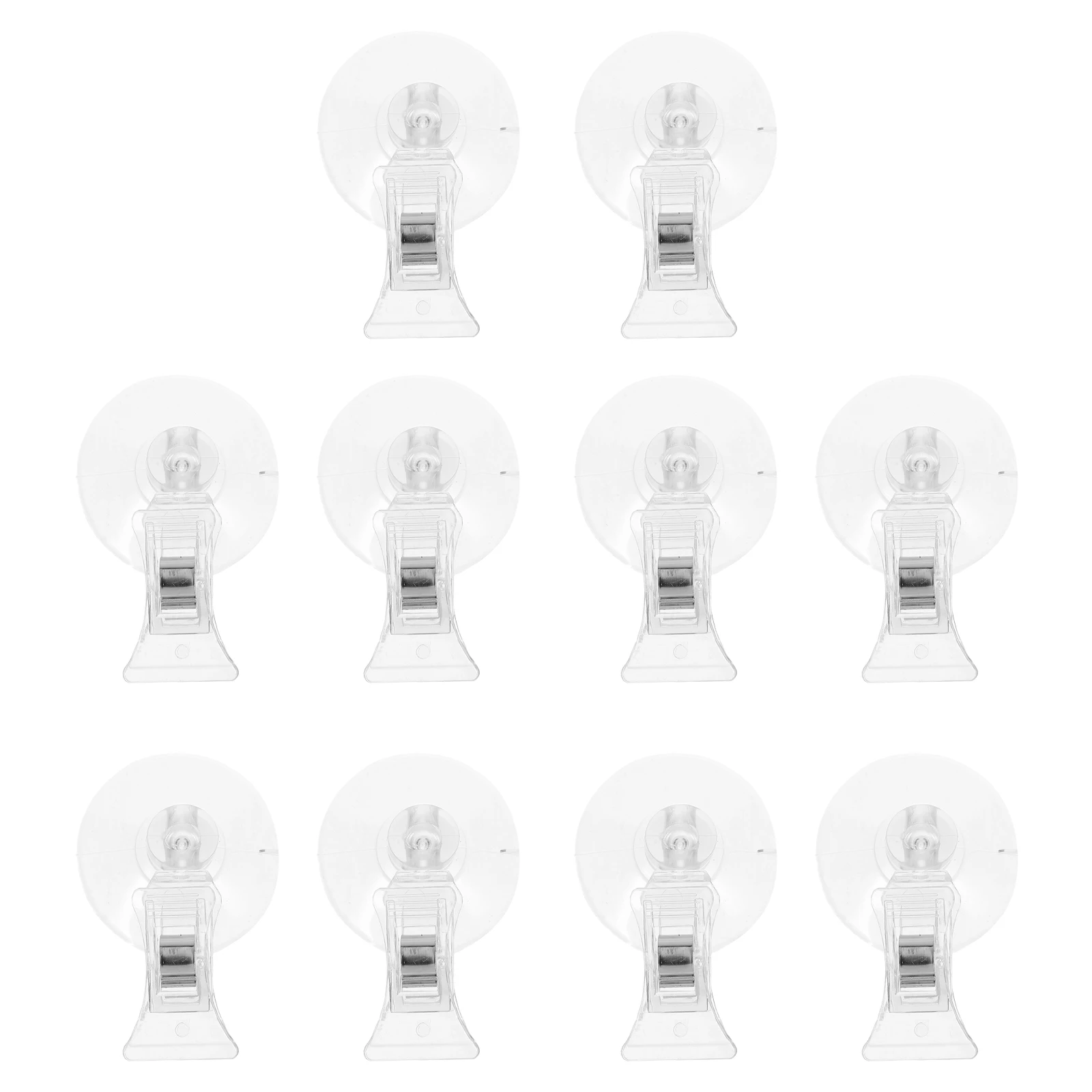 

10 Pcs Label Holder Clear Sign Card Display Clamps Advertising Suction Cup Holders Plastic Price Tag Clips Shelf Menu Photo