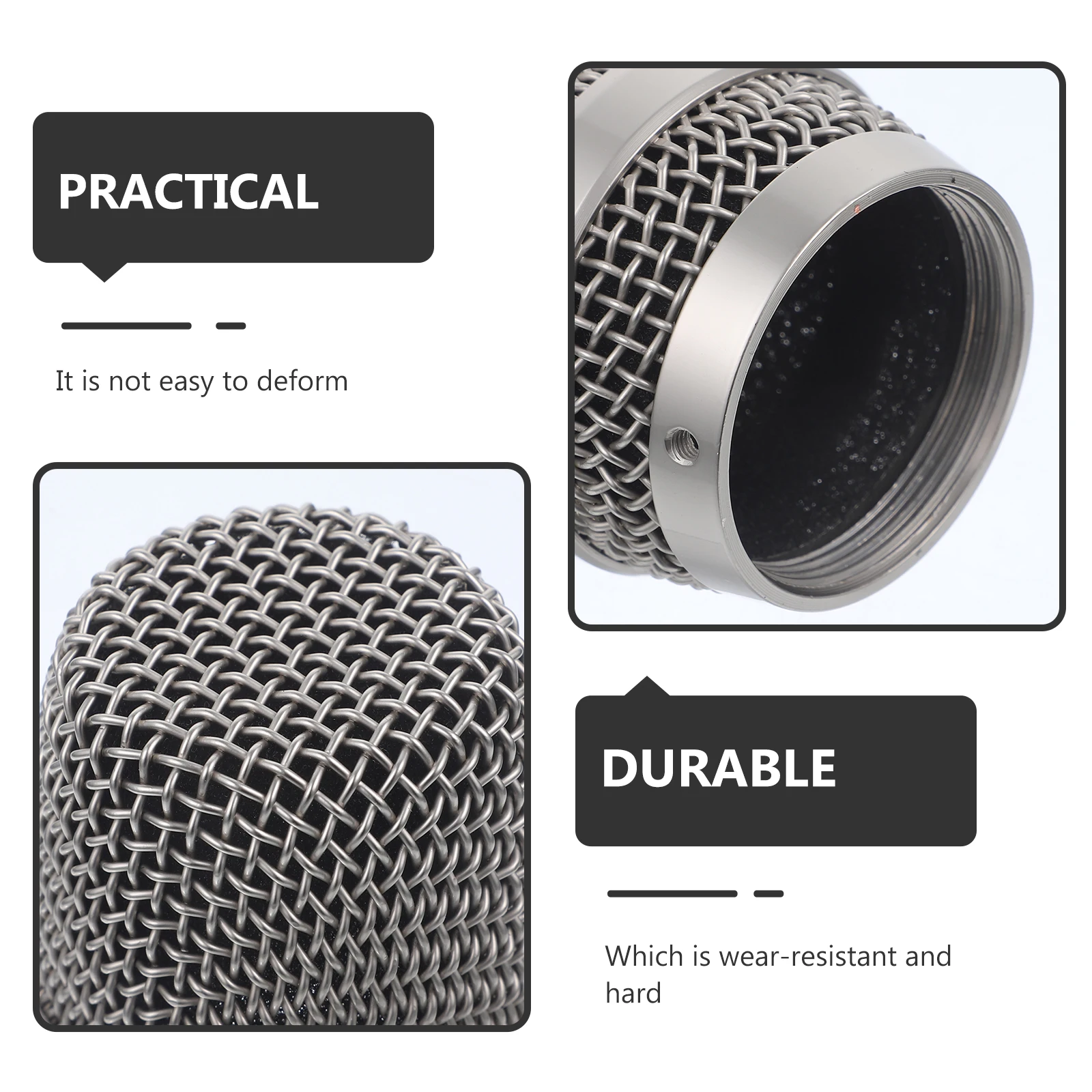 Wireless Microphone Metal Sponge Ball Head Replacement Durable Hard Mic Accessories Grill Part Suitable Stage Concert