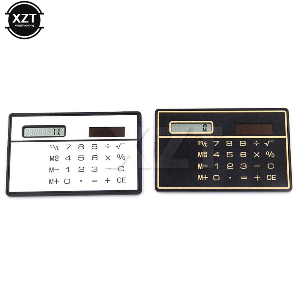 8 Digit Ultra Thin Solar Power Calculator with Touch Screen Credit Card Design Portable Mini Calculator for Business School