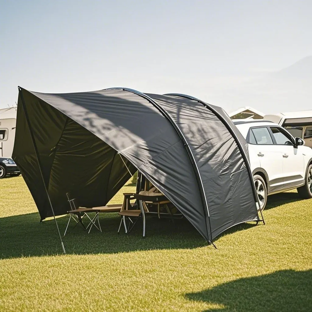 

Stylish Arc-Shaped Car-Friendly Tent - Durable PU4000 Waterproof Material, 10-Person Capacity, Versatile for Camping & Events