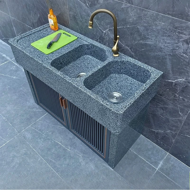 

Outdoor marble laundry pool Villa yard integrated stone washbasin Vegetable basin Outdoor courtyard Stone sink