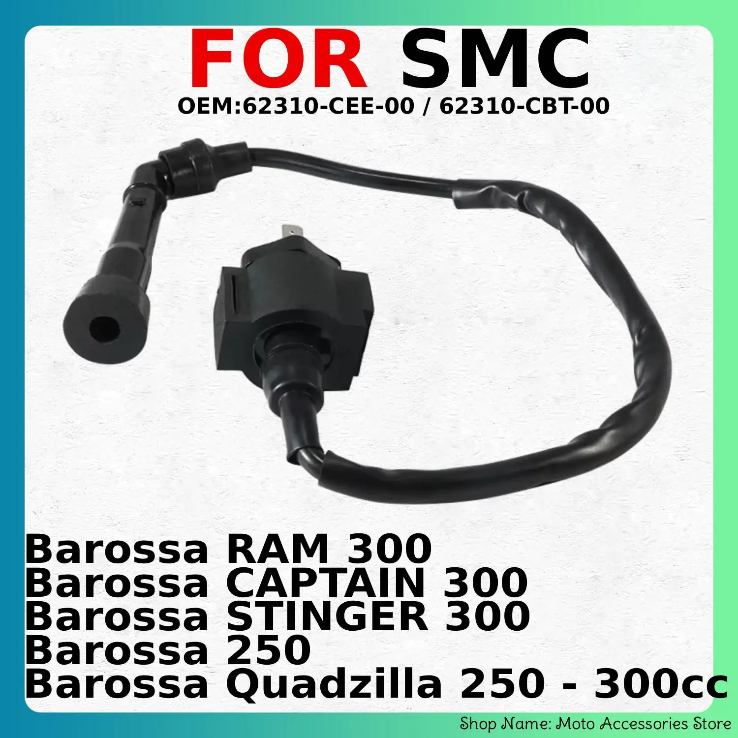 

Катушка зажигания для лодки в сборе для SMC Barossa RAM CAPTAIN STINGER 300 Barossa 250 Quadzilla 250-300cc 62310-CEE-00 62310-CBT-00