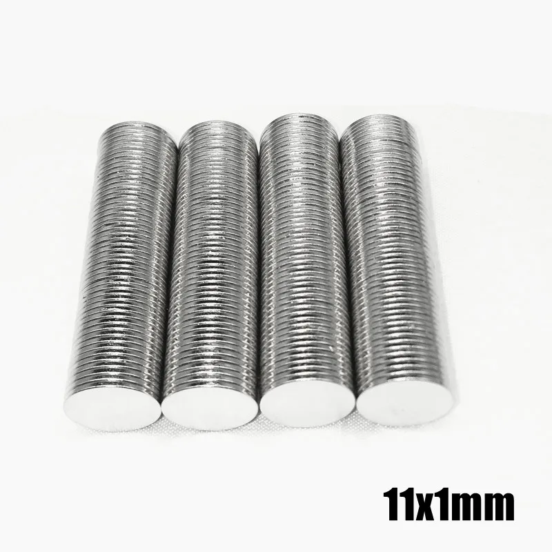 

100-1000 PCS/LOT Disc Magnet 11*1 N35 Strong NdFeB Magnet 11x1 Neodymium Rare Earth Permanent Magnets 11 X 1