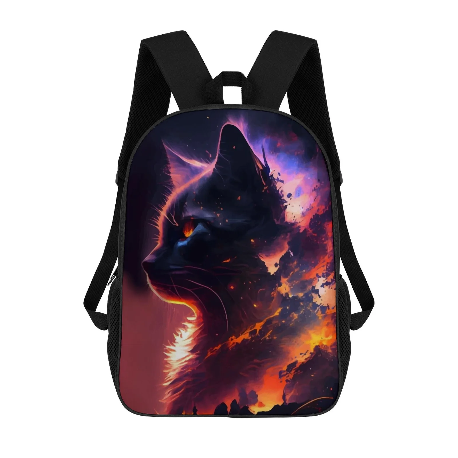 

Школьная сумка с принтом Space Cat Mochilas, 17-дюймовый школьный подростковый рюкзак, 17-дюймовый школьный рюкзак, сумка