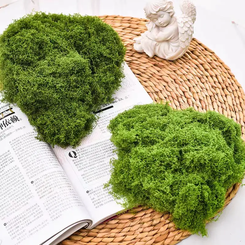 Simulated Moss Landscape Bonsai Paving Grass Green Plant Decoration Silk like False Moss DIY Artificial Moss Lawn Outdoor Green