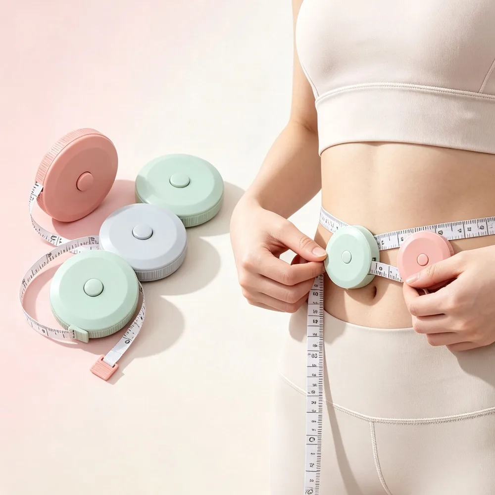1PC 1.5m Retractable Soft Tape Measure Portable Cloth Measuring Ruler for Body Sewing Tailor Craft DIY Use Gifts