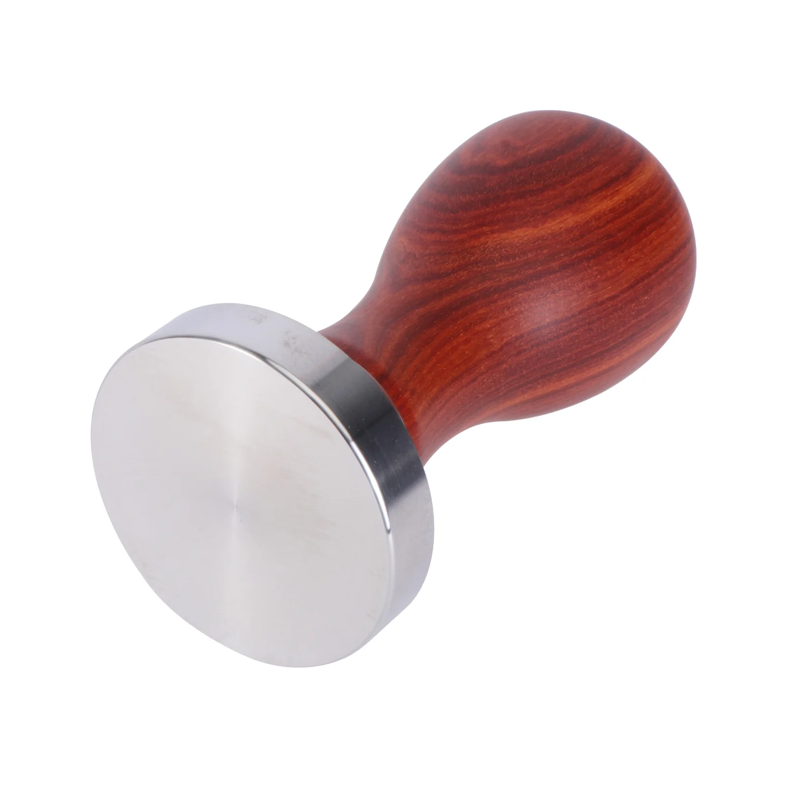 

1 Pc Red Sandalwood and Stainless Steel Italian Coffee Tamper 58mm Flat Base Espresso Tamper Coffee Bean Press