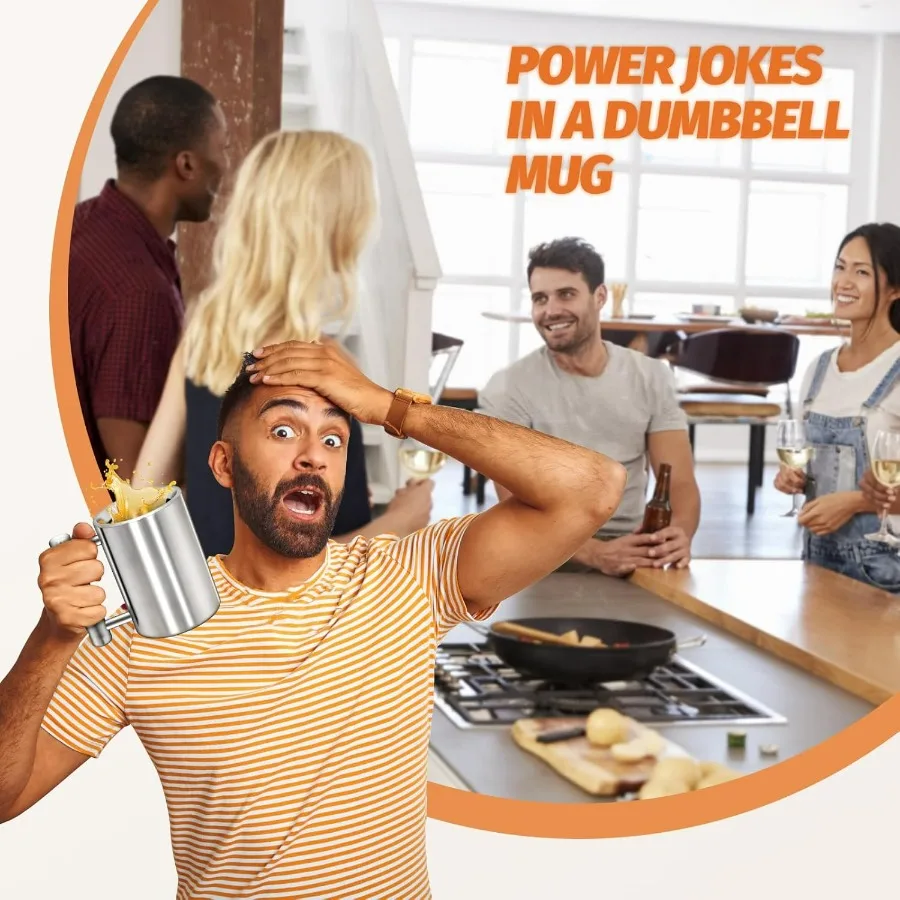 كوب قهوة ثقيل تحدي 304 أكواب دمبل من الفولاذ المقاوم للصدأ كوب ماء رياضي فضي الوزن لتدريبات اللياقة البدنية قوة الذراع