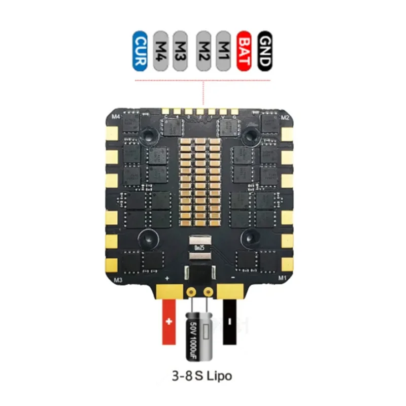 A34M-BLS 90A 4-In-1 ESC FPV Brushless ESC 3-6S 30.5X30.5 DSHOT600 ESC Protocol For RC FPV 13/15Inch Freestyle Drones Parts