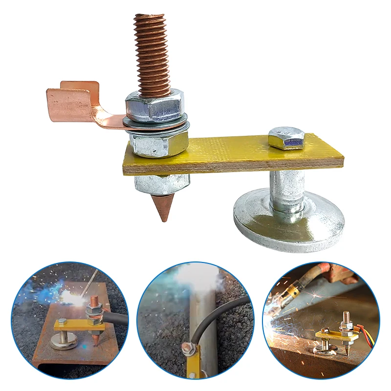 ﻿ Single Head Ground Head with Wire Tail Magnetic Sheet Metal Repair Weld Machine Iron Electromagnetic Welding Bracket Tool