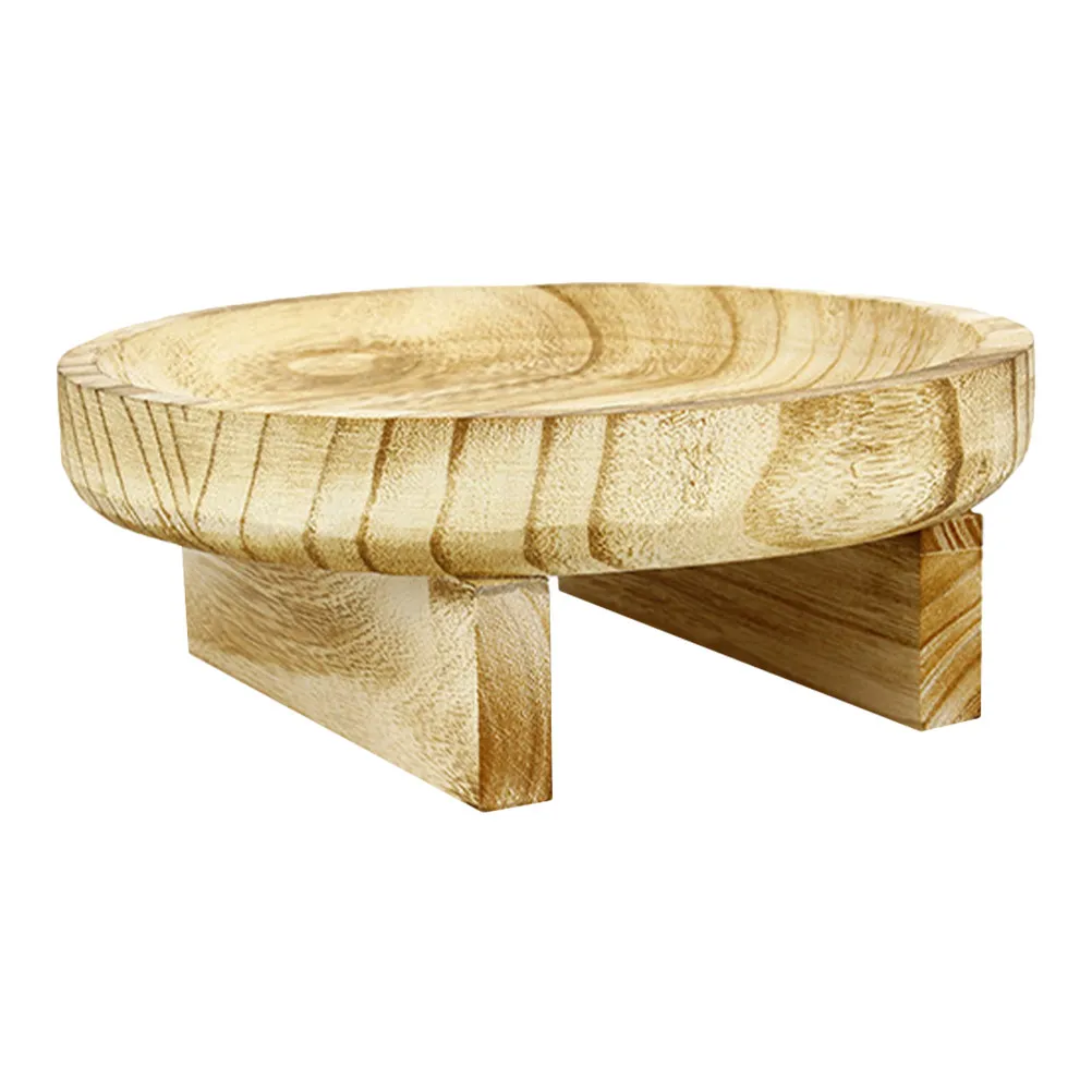 Wood Plant Stand Small Table Top Plant Holder Chinese Style Wooden Planter Stool for Indoor Garden Living Room Desk Decor
